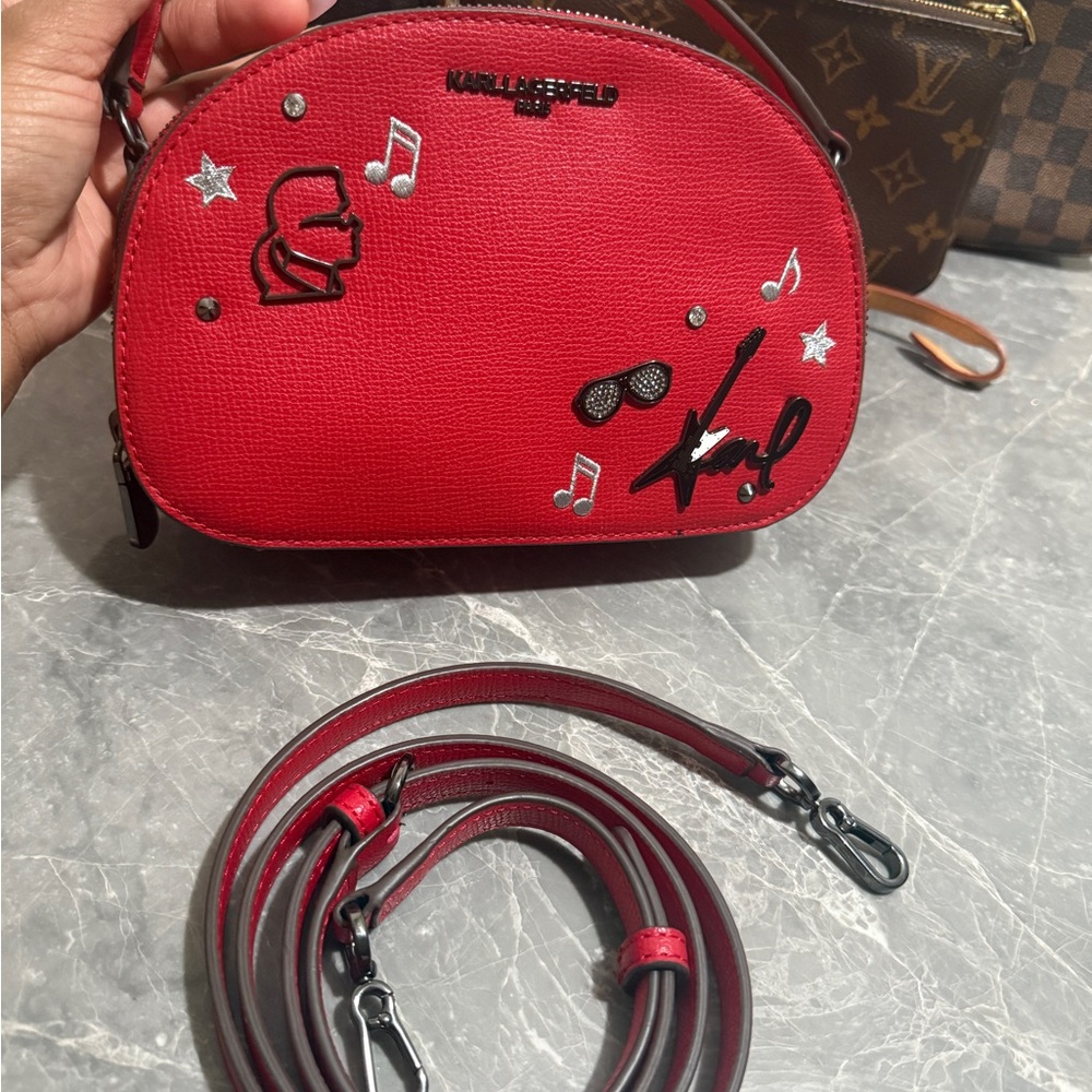 Karl Lagerfeld Red Camera  Bag